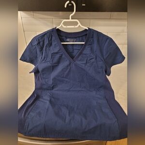 Scrubs navy blue top and pants size Large